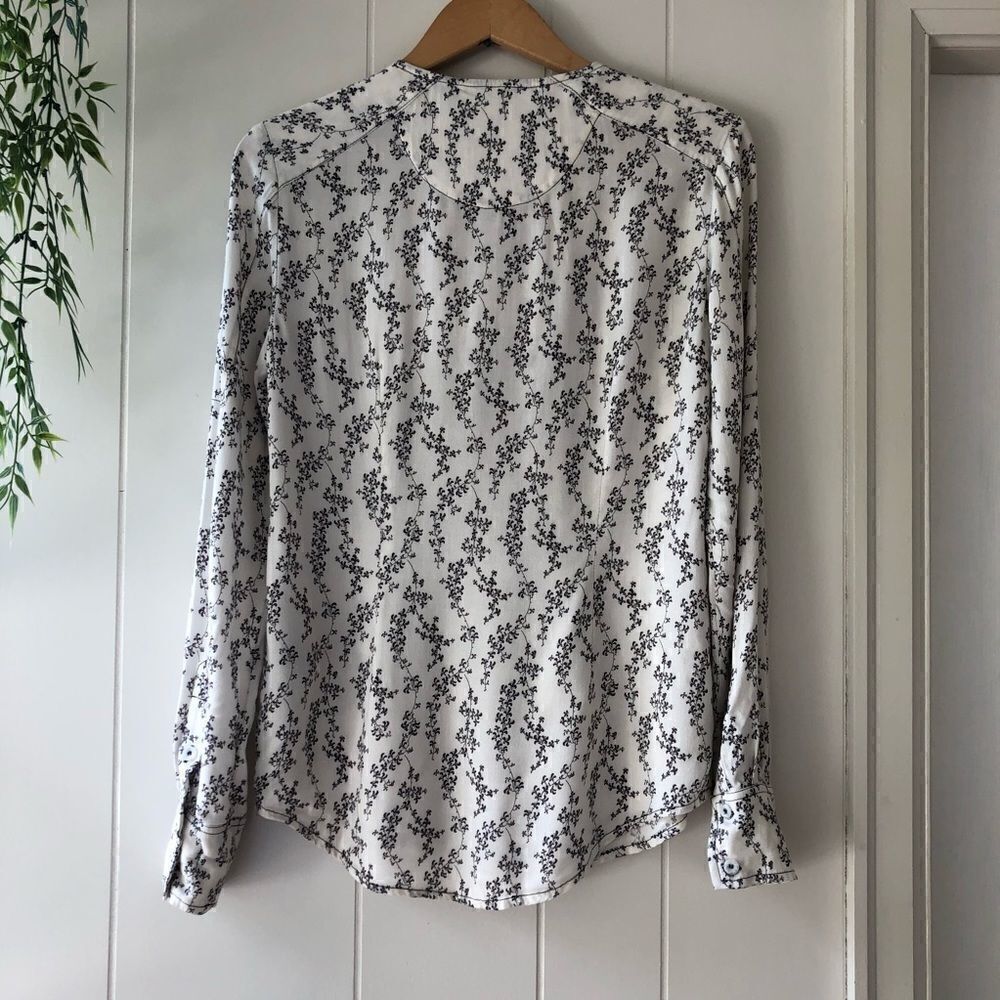 Peruvian Connection Cream Brown Floral Button Top - Picture 2 of 7